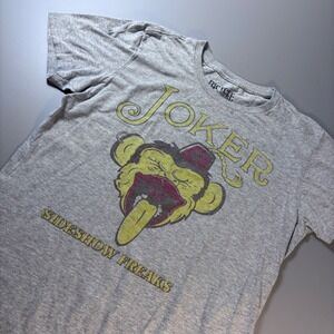 Bicycle by Iron Co Joker Monkey Sideshow Freaks Graphic T Shirt Mens Medium Grey